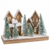 Christmas bauble White Green Natural Wood Plastic Town 45 x 18 x 30 cm