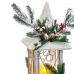 Коледна Украса Бял Дървен Пластмаса Latern 14,5 x 14,5 x 32 cm