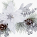Κρεμάστρα για τις Πόρτες Χριστουγεννιάτικο στεφάνι Λευκό Ασημί Πλαστική ύλη Ανανάδες 73 cm