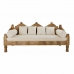 Sofa DKD Home Decor Beige Polyester Mangohout (190 x 77 x 90 cm)