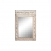 Stensko ogledalo Home ESPRIT Bela Naraven Mangov les Slon Indijanec 83 x 4 x 121 cm