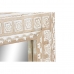 Sieninis veidrodis Home ESPRIT Balta Natūralus Mango mediena Dramblys Indas 83 x 4 x 121 cm