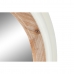 Specchio da parete Home ESPRIT Bianco Marrone Naturale Abete Mediterraneo 65 x 6 x 65 cm