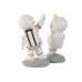 Figură Decorativă Home ESPRIT Alb Auriu* Astronaut / Astronaută 10,5 x 10,5 x 25 cm (4 Unități)