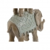 Figura Decorativa Home ESPRIT Branco Elefante Colonial 24,5 x 9,5 x 35 cm