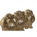Deko-Figur Home ESPRIT Gold Eule 11 x 11 x 15 cm (3 Stück)