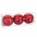 Ёлочные шарики Красный Пластик Polyfoam 10 x 10 x 10 cm (3 штук)