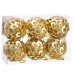 Kerstballen Gouden Plastic Polyfoam 6 x 6 x 6 cm (6 Stuks)