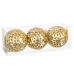 Kerstballen Gouden Plastic Polyfoam 10 x 10 x 10 cm (3 Stuks)