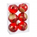 Palle di Natale Rosso Plastica 8 cm (6 Unità)