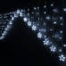 Záclona z LED svetiel Biela Hviezdy