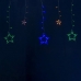 Záclona z LED svetiel Viacfarebná Hviezdy