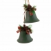 Weihnachtsschmuck grün Bunt Metall Kunststoff Faser Glocken 14 x 9 x 47 cm