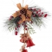 Ornament de Crăciun Roșu Multicolor Metal Plastic Fibră Hote 36 x 6,5 x 42 cm