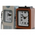 Настольные часы Home ESPRIT Синий Оранжевый Металл Стеклянный Vintage 12 x 7,5 x 32 cm (2 штук)