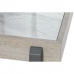 Mesa de apoio Home ESPRIT Branco Cinzento Natural Metal 50 x 50 x 50 cm