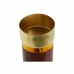 Candleholder Home ESPRIT Brown Golden Aluminium Acacia 8 x 8 x 18 cm