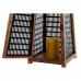 Lysholder DKD Home Decor Svart Naturell Metall Treverk av mangotre 20 x 20 x 38 cm