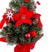 Ziemassvētku Nieciņš Sarkans Zaļš Plastmasa Audums Jaungada eglīte 40 cm