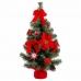 Коледна Украса Червен Зелен Пластмаса Състав Коледно дърво 60 cm