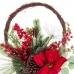Коледна Украса Червен Многоцветен Pатан Пластмаса Ананаси Кошница 43,18 cm