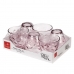 Set of glasses Bormioli Rocco Flora 6 Units Pink Glass 260 ml