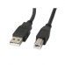 USB 2.0 A zu USB-B-Kabel Lanberg CA-USBA-11CC-0030-BK Schwarz 3 m