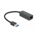 Adaptér USB na Síťový Kabel RJ45 DELOCK 66646 2,5 Gigabit Ethernet Černý