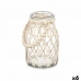 Kerzenschale Gefäß Weiß Durchsichtig Glas Schnur 14 x 21 cm (6 Stück)