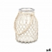Kerzenschale Gefäß Weiß Durchsichtig Glas Schnur 20 x 30 cm (4 Stück)