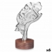 Deko-Figur Gesicht Silberfarben Holz Metall 16,5 x 26,5 x 11 cm