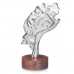 Figură Decorativă Față Argintiu Lemn Metal 16,5 x 26,5 x 11 cm