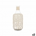 palack Dekoratív Fehér Átlátszó Üveg Kötél 19 x 48 cm (2 egység)