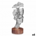 Dekoratív Figura Arc Ezüst színű Fa Fém 12 x 29 x 11 cm