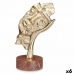 Figurka Dekoracyjna Twarz Złoty Drewno Metal 16,5 x 26,5 x 11 cm