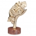 Figura Decorativa Cara Dorado Madera Metal 16,5 x 26,5 x 11 cm