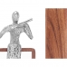 Dekorativ figur Violin Sølvfarvet Træ Metal 13 x 27 x 13 cm