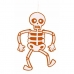 Hængende Skelet Rubies Orange Filt 51 cm