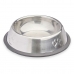 Futternapf für Hunde Silberfarben Grau Gummi Metall 15 x 4 x 15 cm (24 Stück)