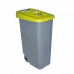 Abfallbehälter mit Rädern Denox 110 L Gelb 58 x 41 x 89 cm
