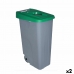 Găleată pentru gunoi, cu roți Denox 110 L Verde 58 x 41 x 89 cm