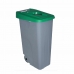 Dustbin with Wheels Denox 110 L Green 58 x 41 x 89 cm