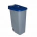 Dustbin with Wheels Denox 110 L Blue 58 x 41 x 89 cm