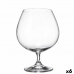 Sæt med glas Bohemia Crystal Clara Cognac 690 ml 6 enheder 4 enheder 7,5 x 12 x 16 cm