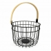 Decorative basket Quttin Rustic Circular 4 mm 28 x 26,5 x 22 cm (12 Units)