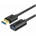 USB forlængerkabel Unitek Y-C456GBK Sort 50 cm
