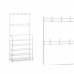 Shoe Rack Coat rack 5 Shelves 80 x 29 x 175 cm White Metal (6 Units)
