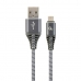 Cable USB a micro USB GEMBIRD CC-USB2B-AMmBM-1M-WB2 Gris Blanco/Gris 1 m
