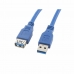 Verlängerungskabel mit USB Lanberg CA-US3E-10CC-0018-B Blau 1,8 m