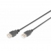 USB 2.0-kábel Digitus AK-300202-030-S Fekete